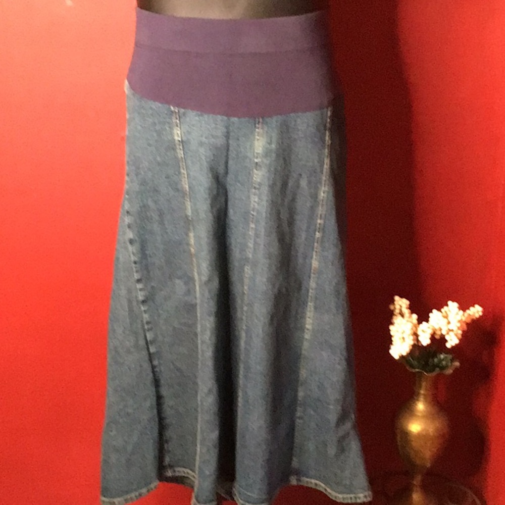 Motherhood Maternity Denim Jean Skirt Maxi - Med